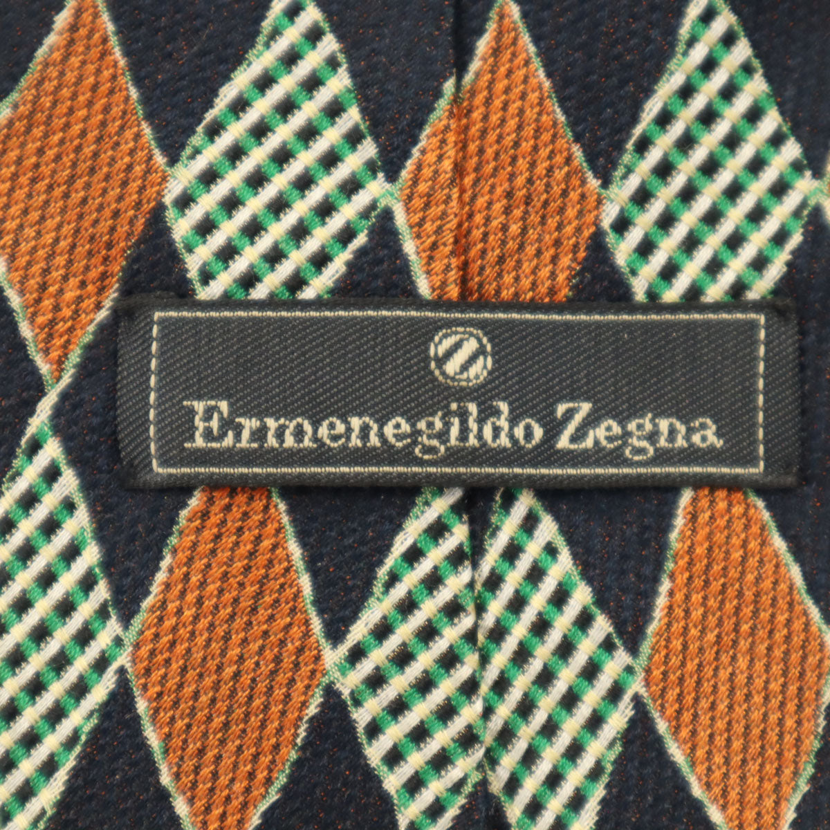 Ermenegildo Zegna エルメネジルドゼニア イタリア製 シルク アーガイル柄 ネクタイ マルチ メンズ