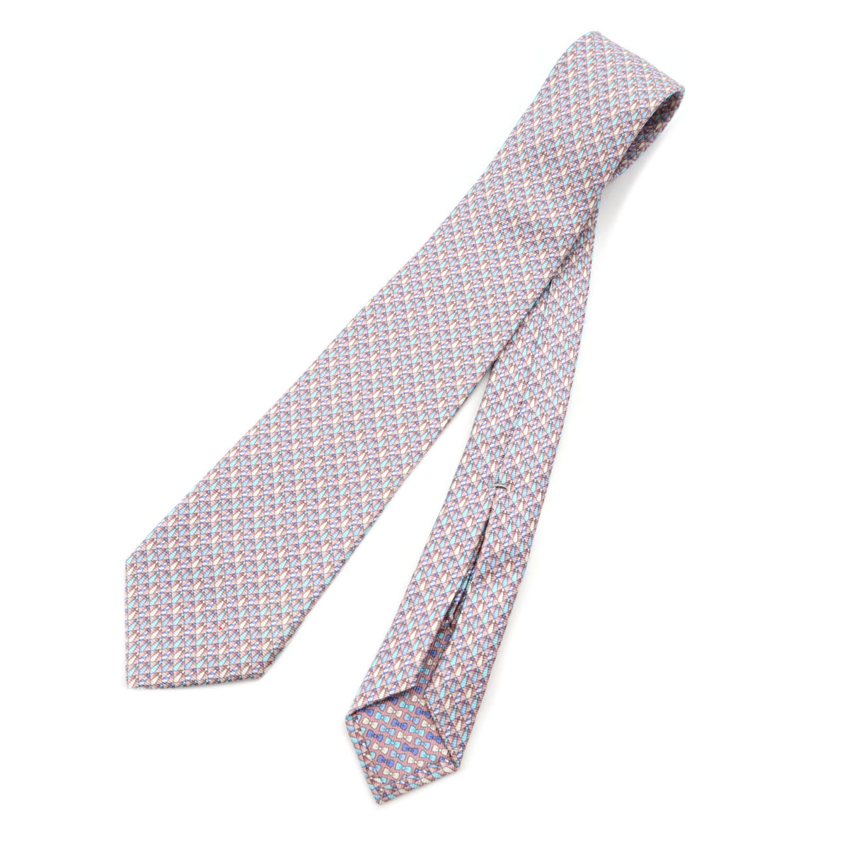 BVLGARI ブルガリ イタリア製 シルク ネクタイ柄 ネクタイ マルチ メンズ