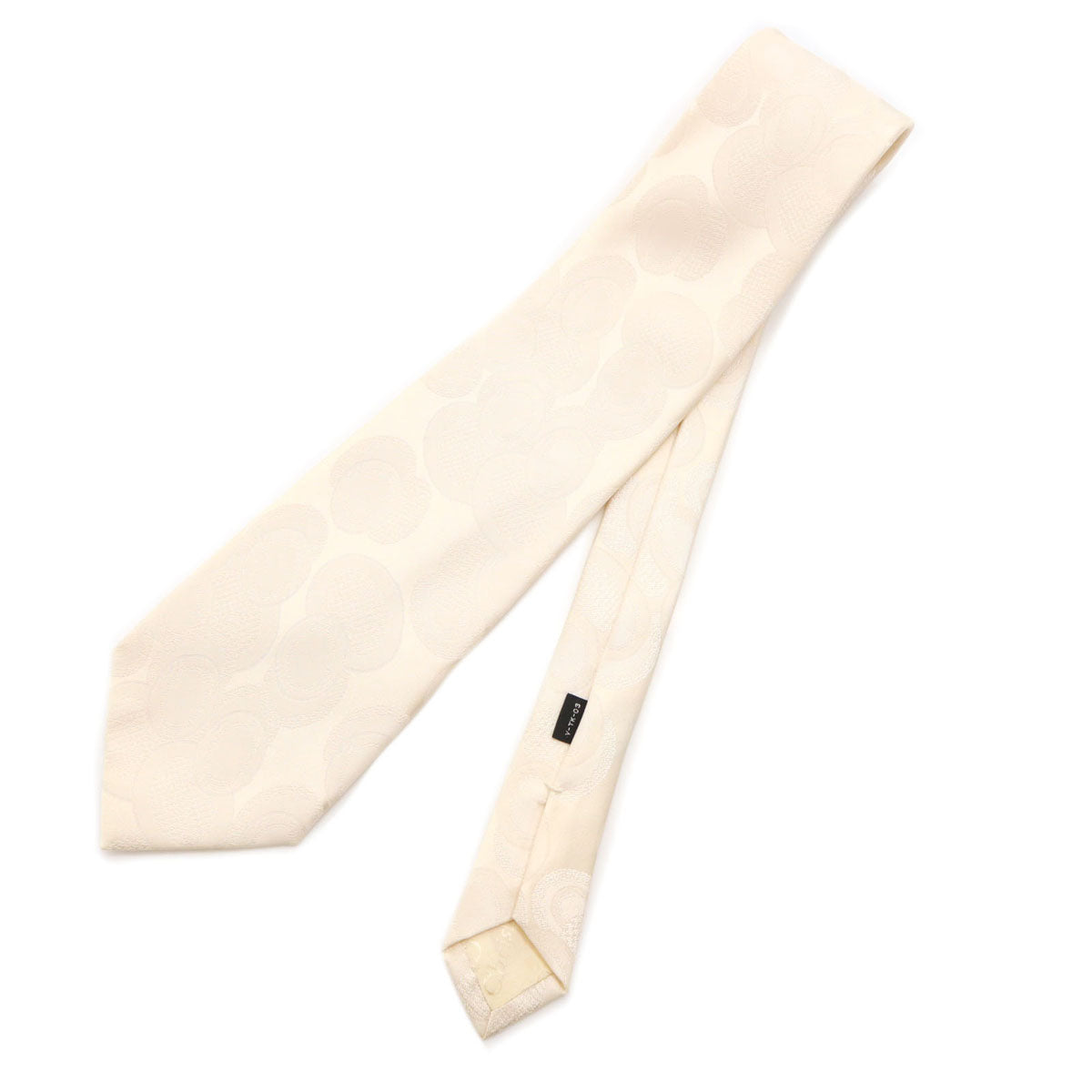 Christian Dior MONSIEUR クリスチャンディオール ムッシュ シルク 総柄 ネクタイ アイボリー メンズ