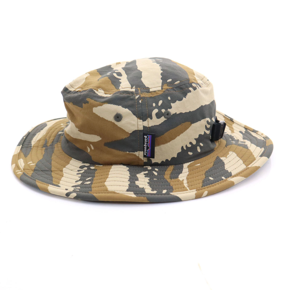 patagonia パタゴニア カモフラ柄 ボーイズ トリム ブリム ハット S ベージュ 帽子 迷彩 アウトドア 65931SP18 キッズ