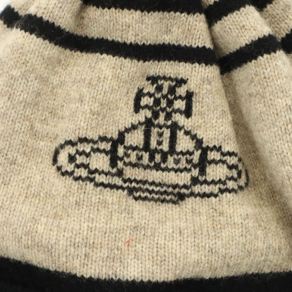 Vivienne Westwood ACCESSORIES ヴィヴィアンウエストウッド アクセサリー 日本製 ニットキャップ フリー グレージュ ビーニー レディース