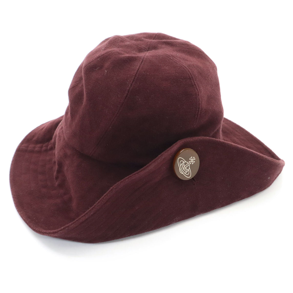 Vivienne Westwood ACCESSORIES ヴィヴィアンウエストウッド アクセサリーズ 日本製 モールスキン ハット ボルドー 帽子 レディース
