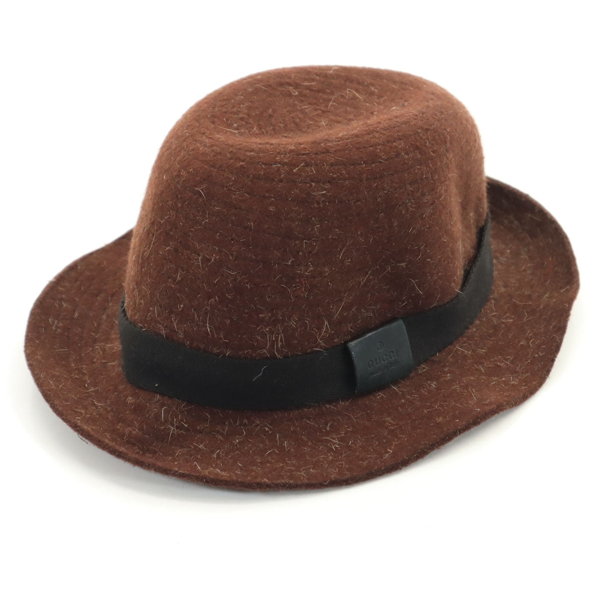 GUCCI グッチ イタリア製 ウール ハット XL ブラウン 帽子 メンズ