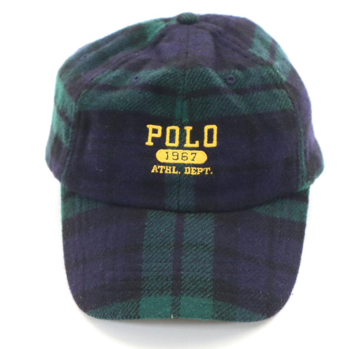 POLO RALPH LAUREN ポロラルフローレン ブラックウォッチ チェック柄 ウール キャップ ONE SIZE ネイビー 帽子 メンズ