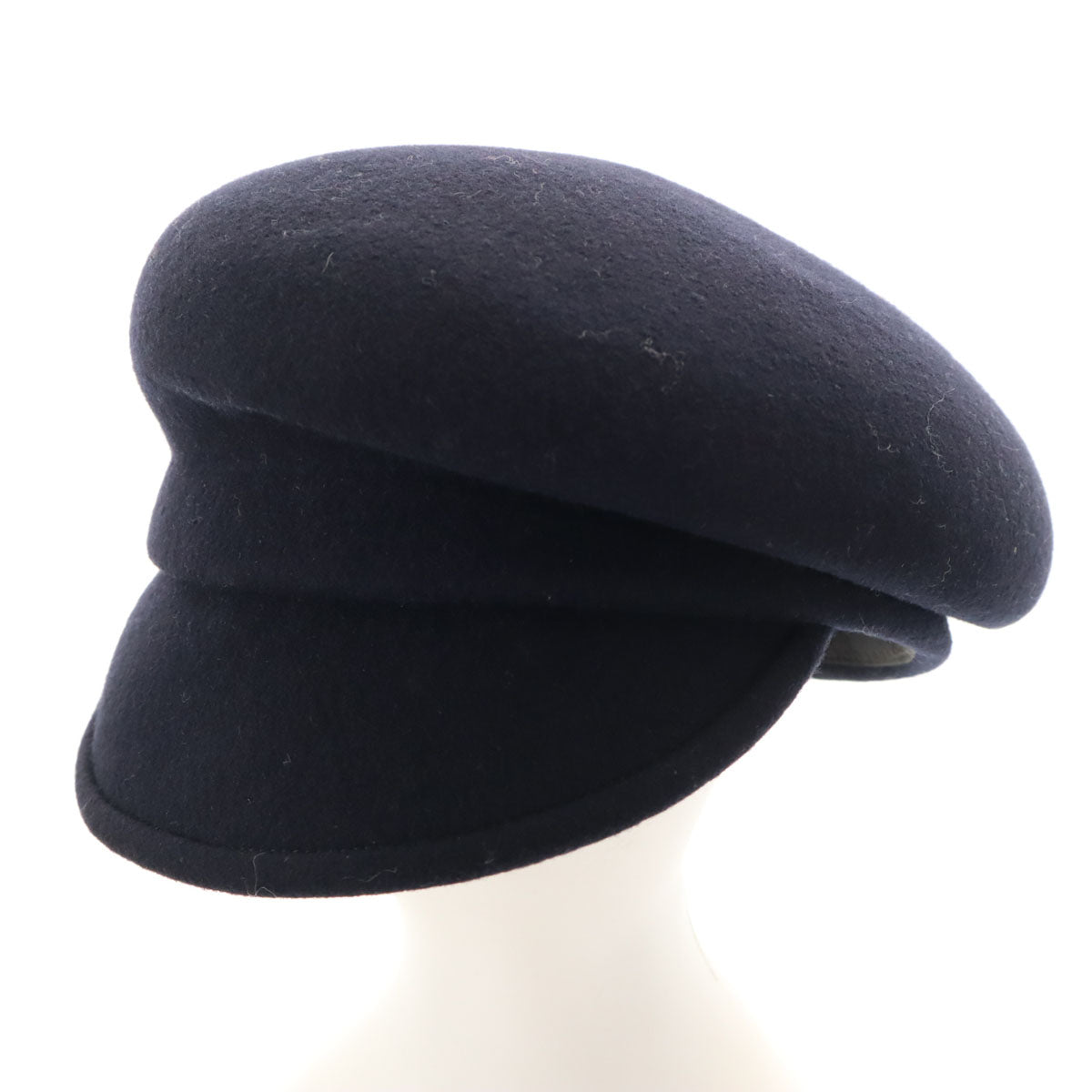 美品 CA4LA カシラ 日本製 ウール キャスケット ネイビー 帽子 レディース