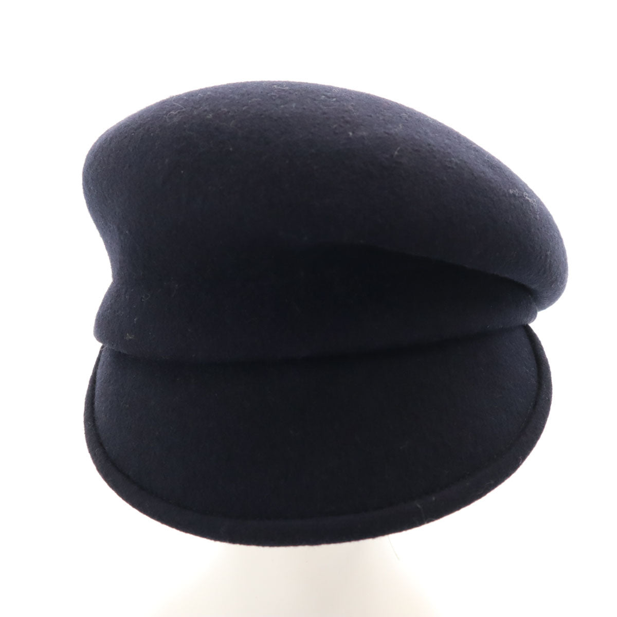 美品 CA4LA カシラ 日本製 ウール キャスケット ネイビー 帽子 レディース