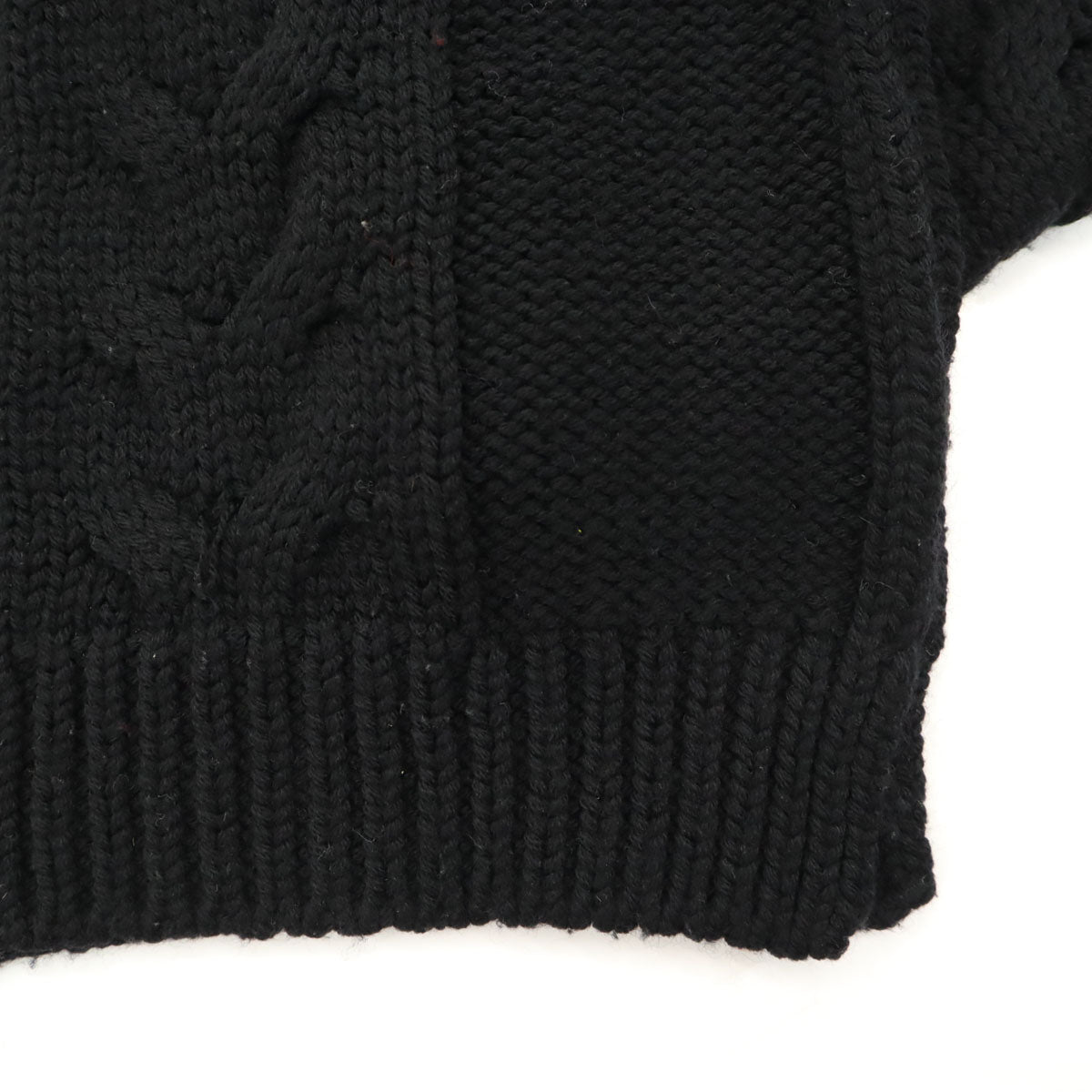 DOLCE&GABBANA ドルチェアンドガッバーナ イタリア製 ケーブル ニット マフラー ブラック ユニセックス メンズ