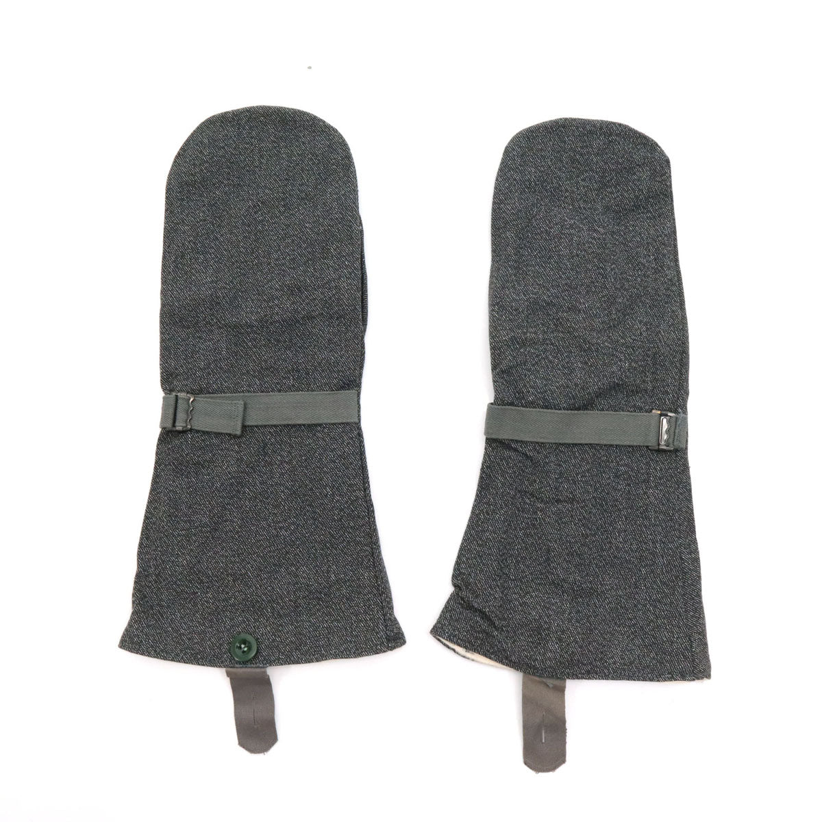 美品 SWISS ARMY スイス軍 デニムミトン グローブ 手袋 グレー ミリタリー メンズ