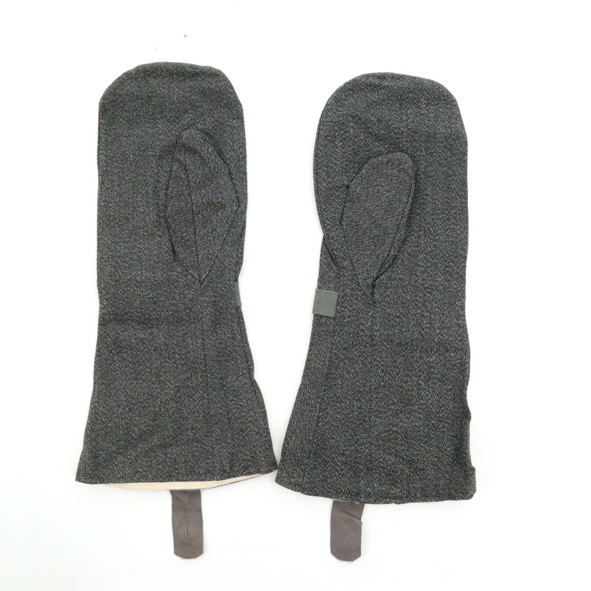 美品 SWISS ARMY スイス軍 デニムミトン グローブ 手袋 グレー ミリタリー メンズ