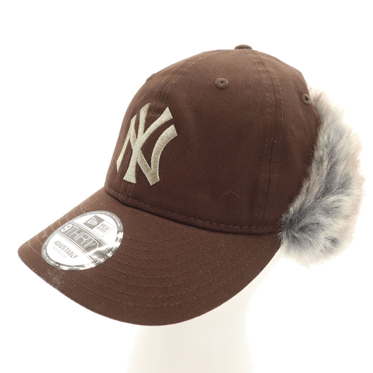 NEW ERA ニューエラ 9THIRTY MLB ニューヨークヤンキース フライト キャップ M-L ブラウン ドッグイヤー 帽子 メンズ