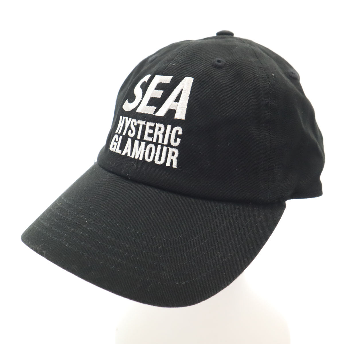 HYSTERIC GLAMOUR ヒステリックグラマー WIND AND SEA ウィンダンシー コラボ キャップ ブラック 帽子 ユニセックス メンズ