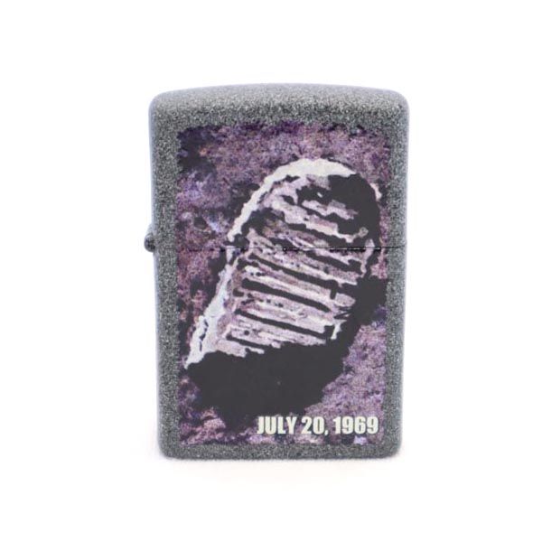 ジッポー 2014年 USA製 月面着陸 オイルライター  グレー ZIPPO メンズ