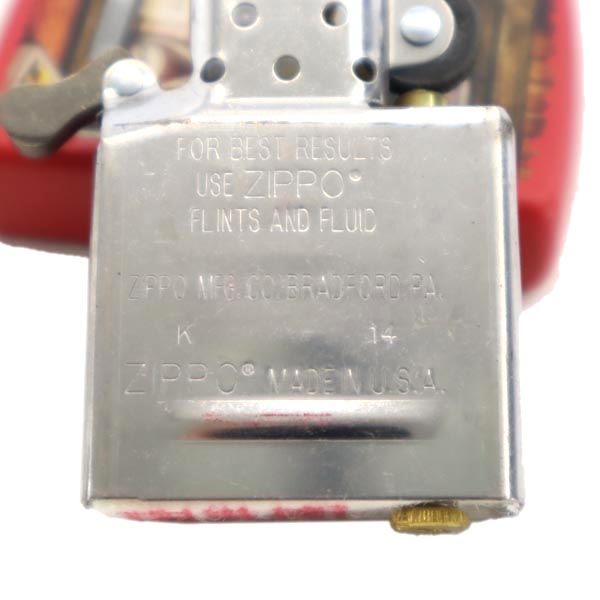 ジッポー 2014年 USA製 オイルライター  レッド メンズ