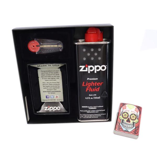 ジッポー 2013年 USA製 メキシカンスカル クリスタルスカル オイルライター  シルバー ZIPPO オイル付き メンズ