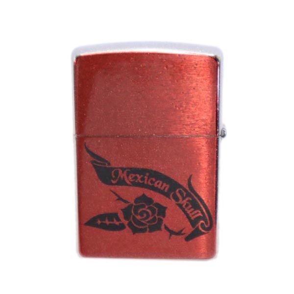 ジッポー 2013年 USA製 メキシカンスカル クリスタルスカル オイルライター  シルバー オイル付き メンズ