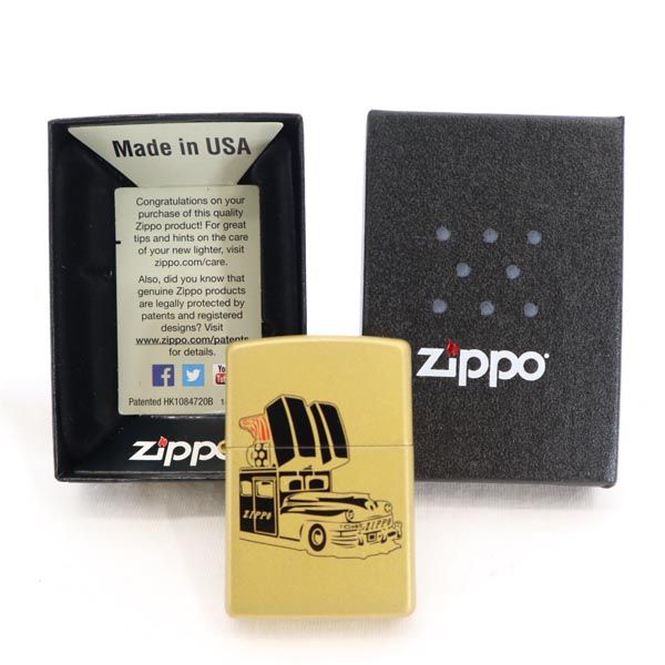 ジッポー 2015年 USA製 オイルライター  ゴールド ZIPPO メンズ