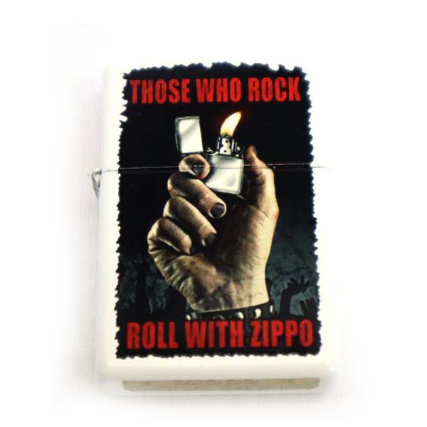 ジッポー 2015年 USA製 オイルライター  ホワイト ZIPPO メンズ