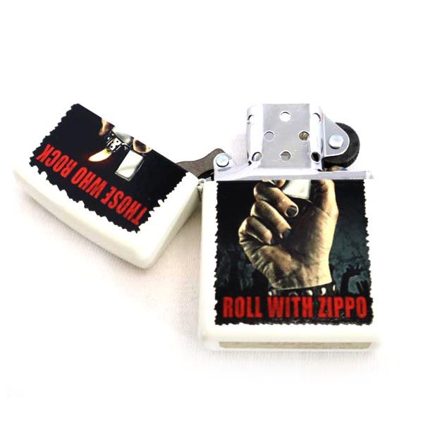 ジッポー 2015年 USA製 オイルライター  ホワイト メンズ