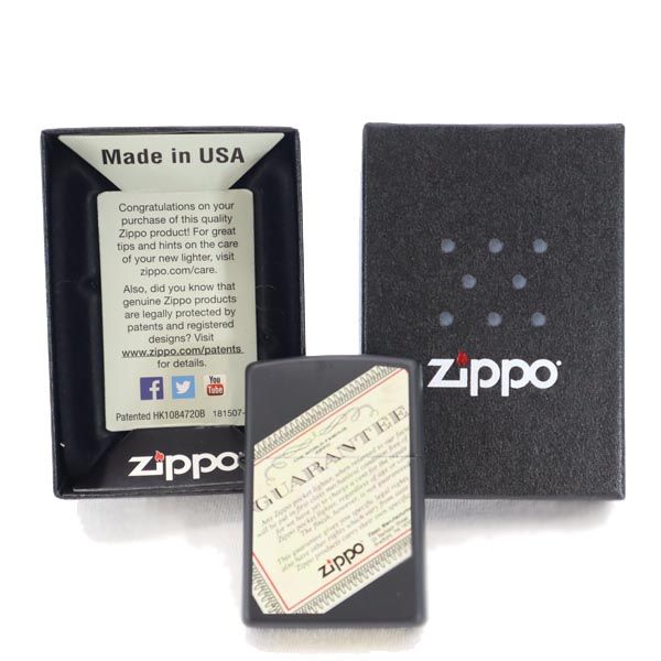 ジッポー 2015年 USA製 オイルライター  ブラック ZIPPO メンズ