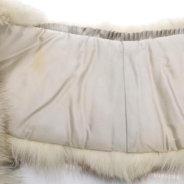 SAGA FOX サガフォックス ファー ショール  ベージュ系 Superb Quality Ranched Fox レディース