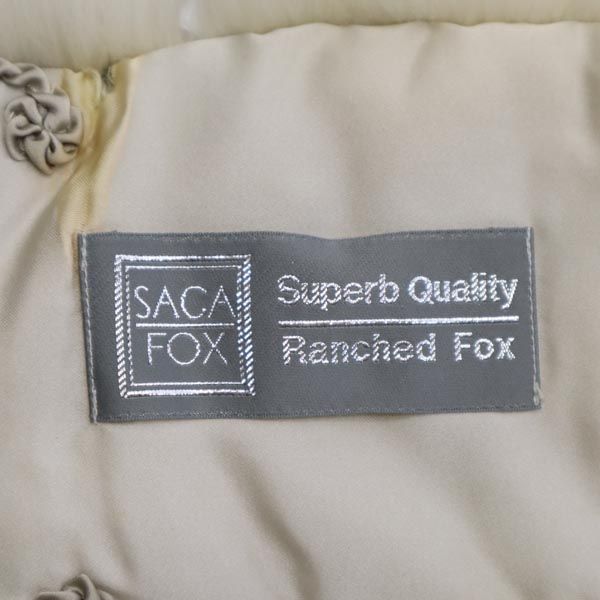 SAGA FOX サガフォックス ファー ショール  ベージュ系 Superb Quality Ranched Fox レディース