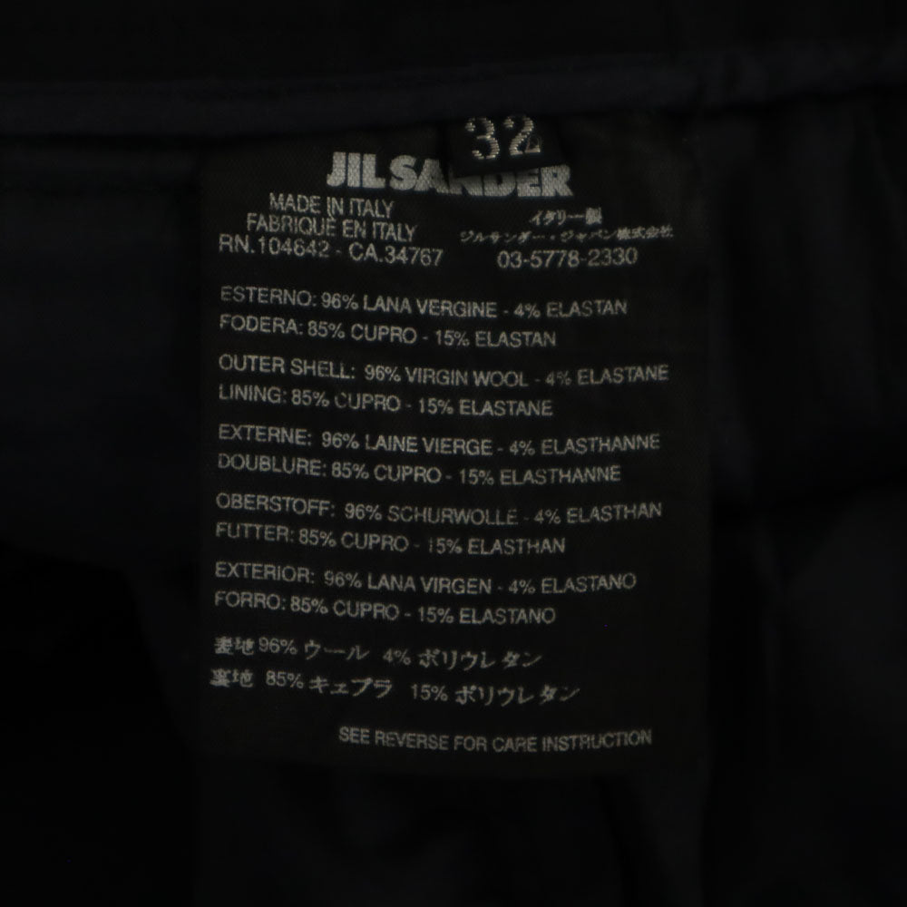 JIL SANDER ジルサンダー イタリア製 スラックスパンツ 32 ネイビー レディース