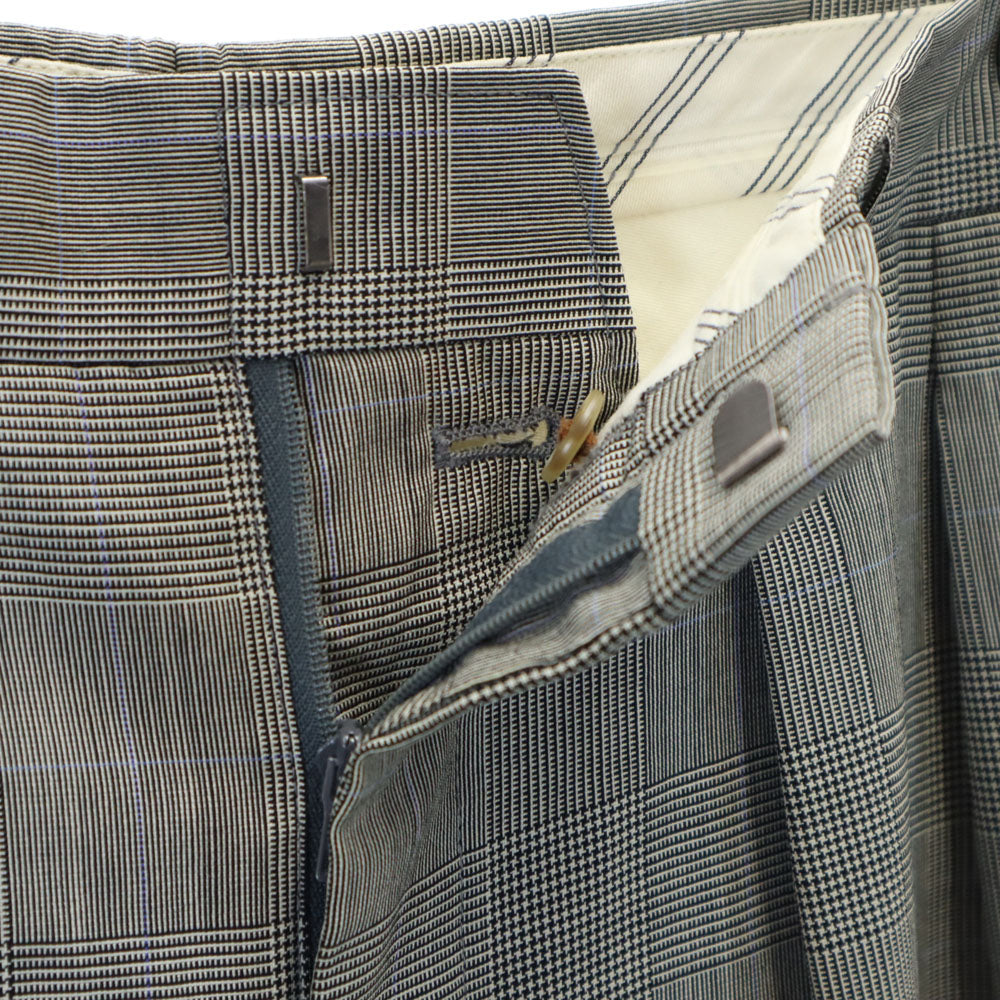BURBERRY バーバリー 90s オールド チェック柄 スラックスパンツ W82 グレー メンズ
