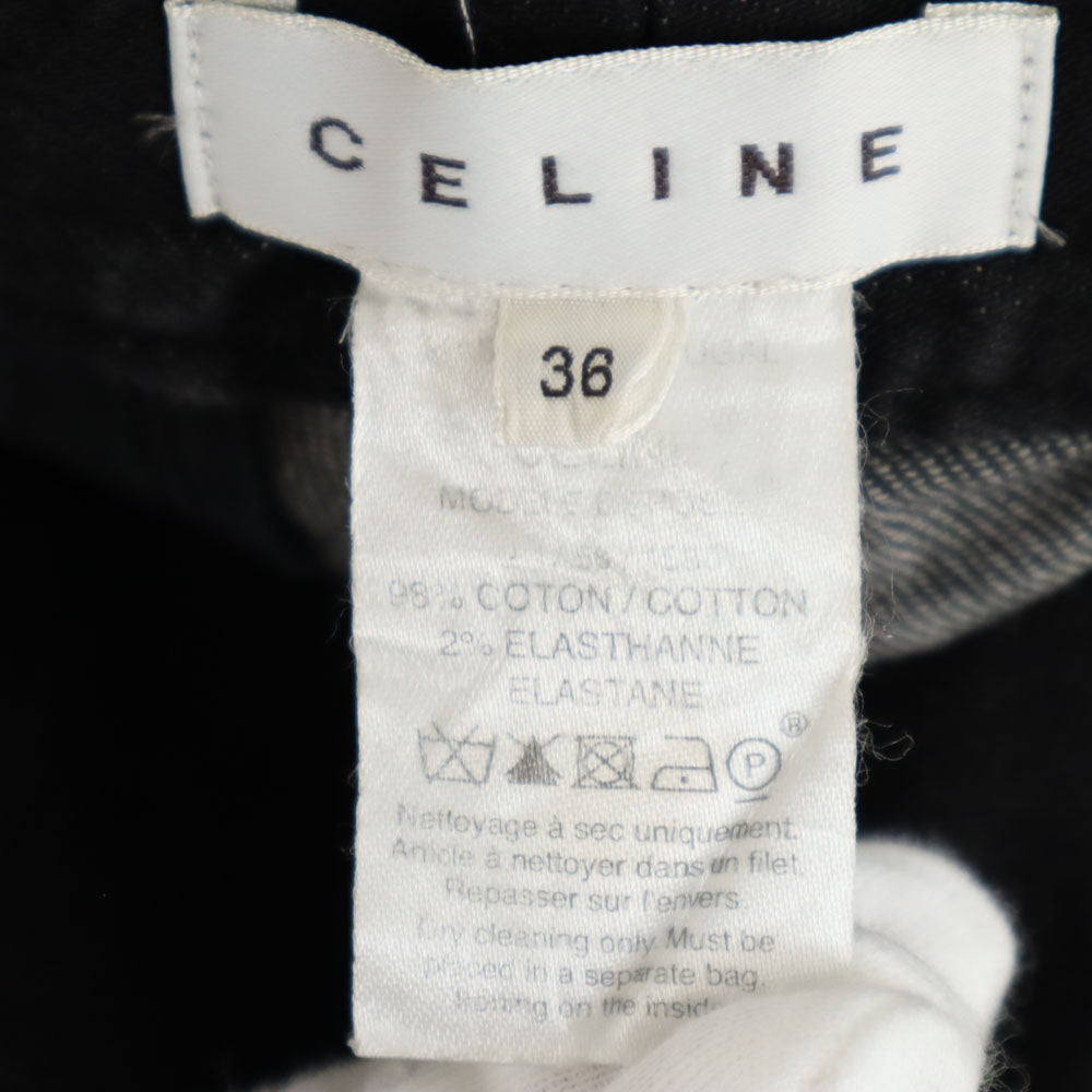 CELINE セリーヌ ポルトガル製 ブラック デニムパンツ 36 ブラック ジーンズ レディース
