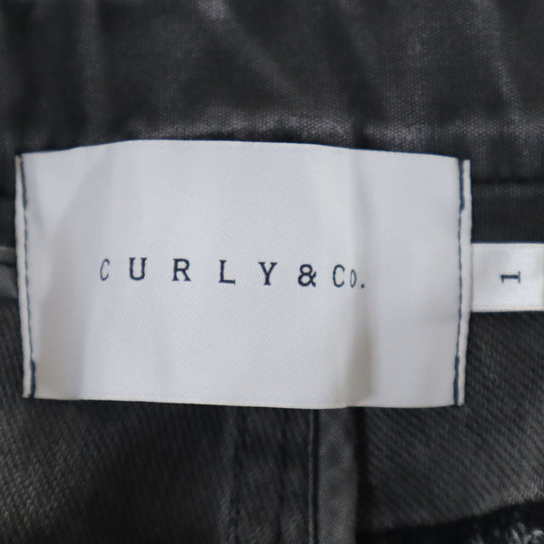 カーリーアンドコー 日本製 ストレートデニムパンツ 1 グレー CURLY&CO.1 レディース