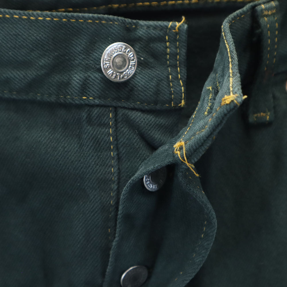 Levi's リーバイス 90s 501 USA製 後染め デニムパンツ W36 深緑系 ジーンズ ボタンフライ メンズ
