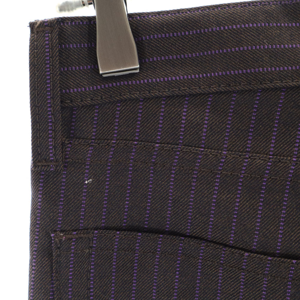 COMME des GARCONS コムデギャルソン 00s 2004年 日本製 ストライプ柄 ロングパンツ S ブラウン メンズ