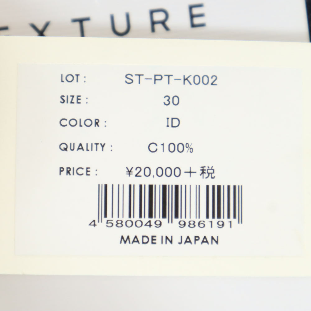 未使用 テクスチャーウィーメイド 日本製 タイトストレート デニムパンツ W30 インディゴ TEXTURE WE MADE フラッシャー付き メンズ