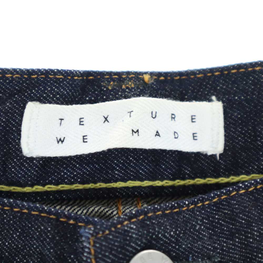 未使用 テクスチャーウィーメイド 日本製 タイトストレート デニムパンツ W30 インディゴ TEXTURE WE MADE フラッシャー付き メンズ