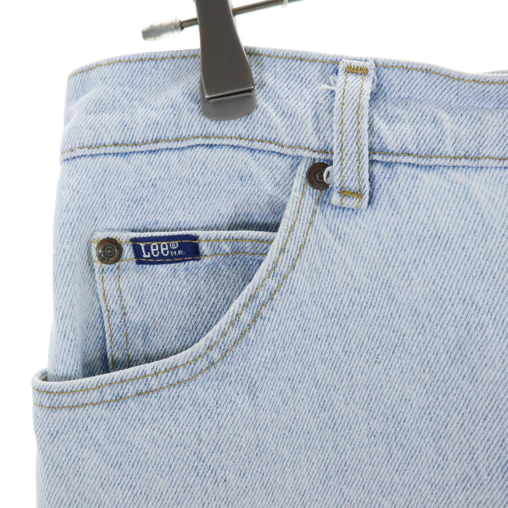 Lee リー 90s USA製 オールド デニムパンツ W33 アイスブルー系 ジーンズ メンズ