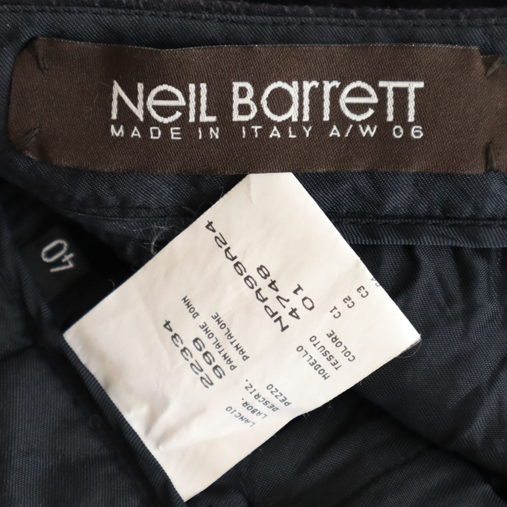 NEIL BARRETT ニールバレット イタリア製 ロングパンツ ｗ40 ブラック メンズ