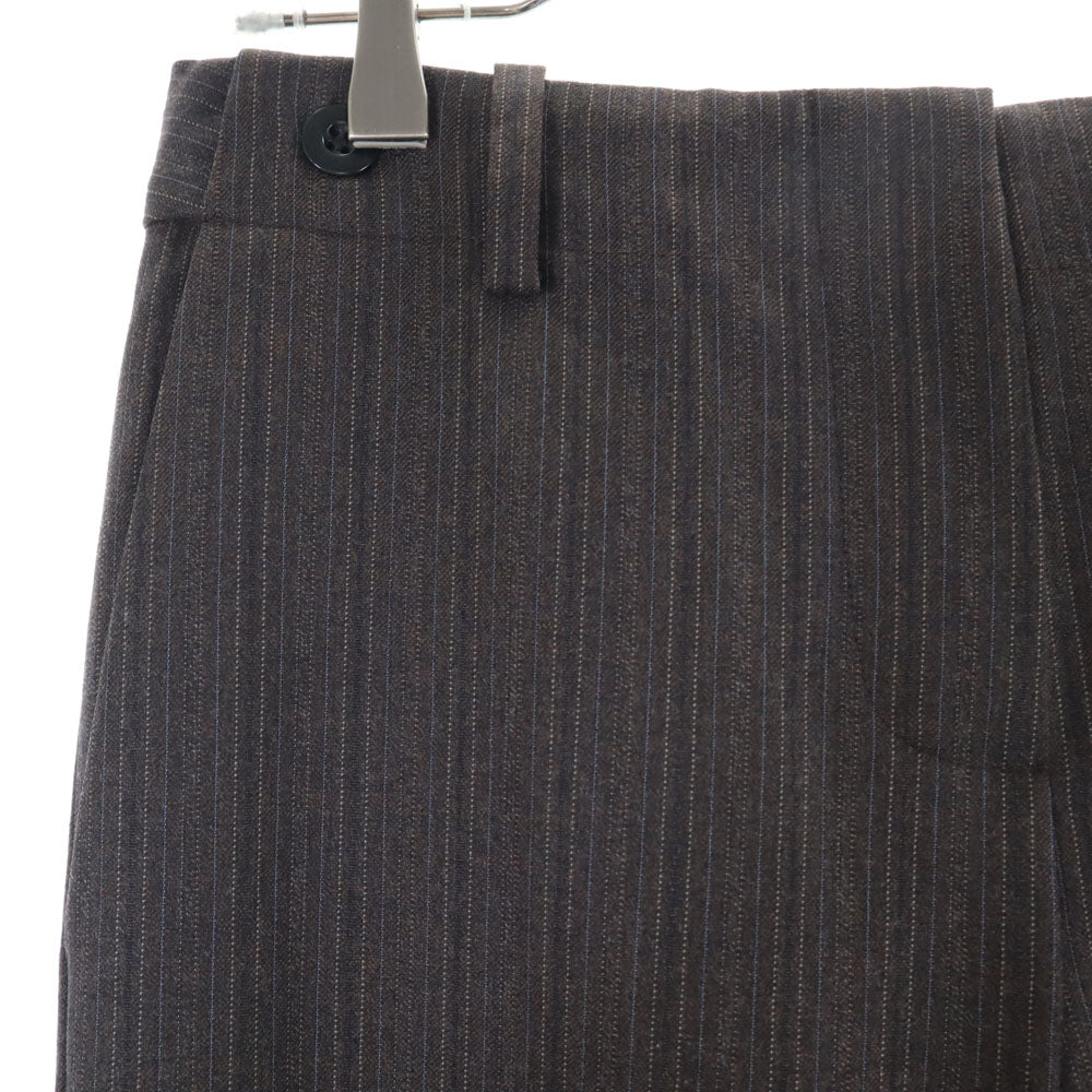 クロエ フランス製 ウール ストライプ柄 スラックスパンツ T36 ブラウン Chloe レディース