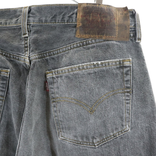 リーバイス 2001年 米国製 501 後染め ストレートデニムパンツ W34 グレー Levi's ジーパン ボタンフライ メンズ