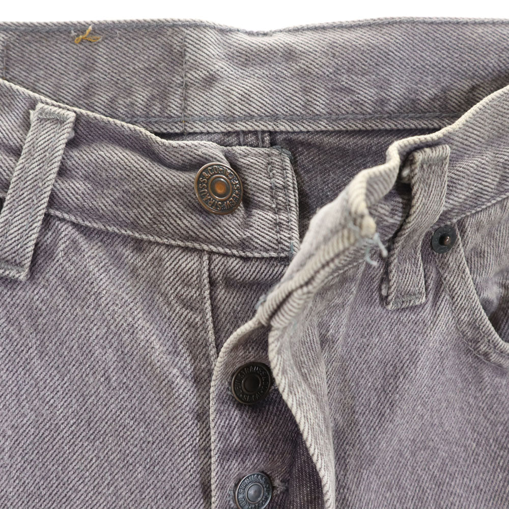Levi's リーバイス 90s USA製 ブラックデニム 先染め デニムパンツ W28 グレー ジーンズ レディース