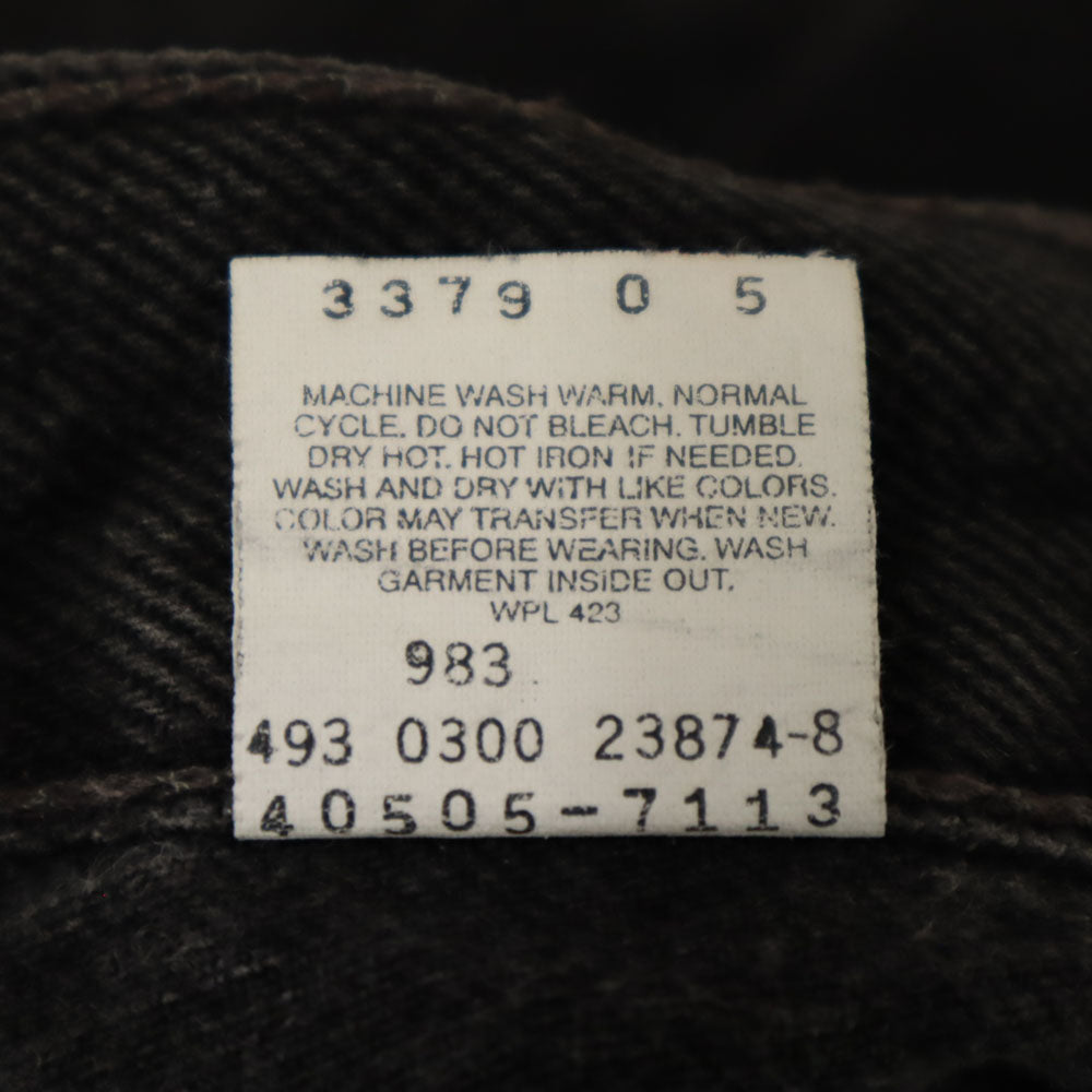 Levi's リーバイス 00s 505 先染め ブラック ストレートデニムパンツ W33 ブラック ジーンズ REGULAR FIT メンズ