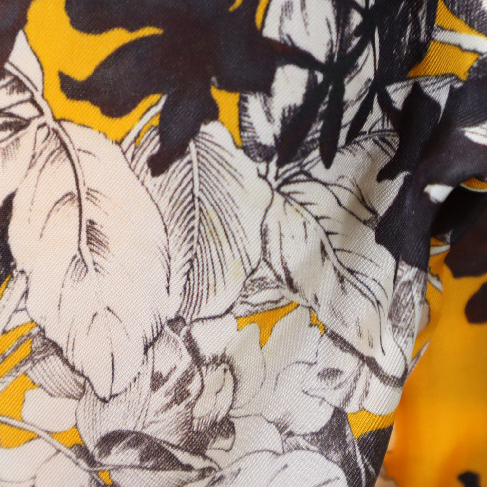 MSGM エムエスジーエム イタリア製 花柄 ロングパンツ 38 オレンジ系 ボタニカル レディース