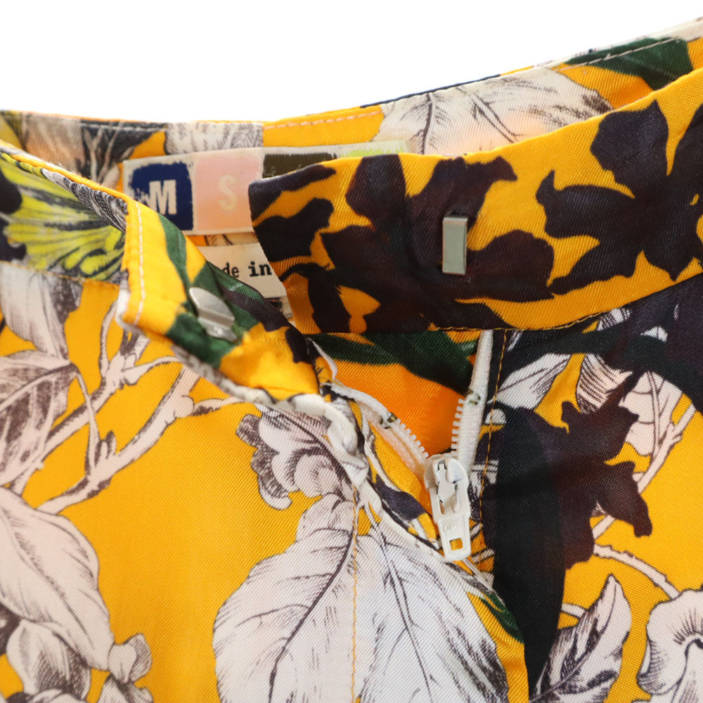 MSGM エムエスジーエム イタリア製 花柄 ロングパンツ 38 オレンジ系 ボタニカル レディース