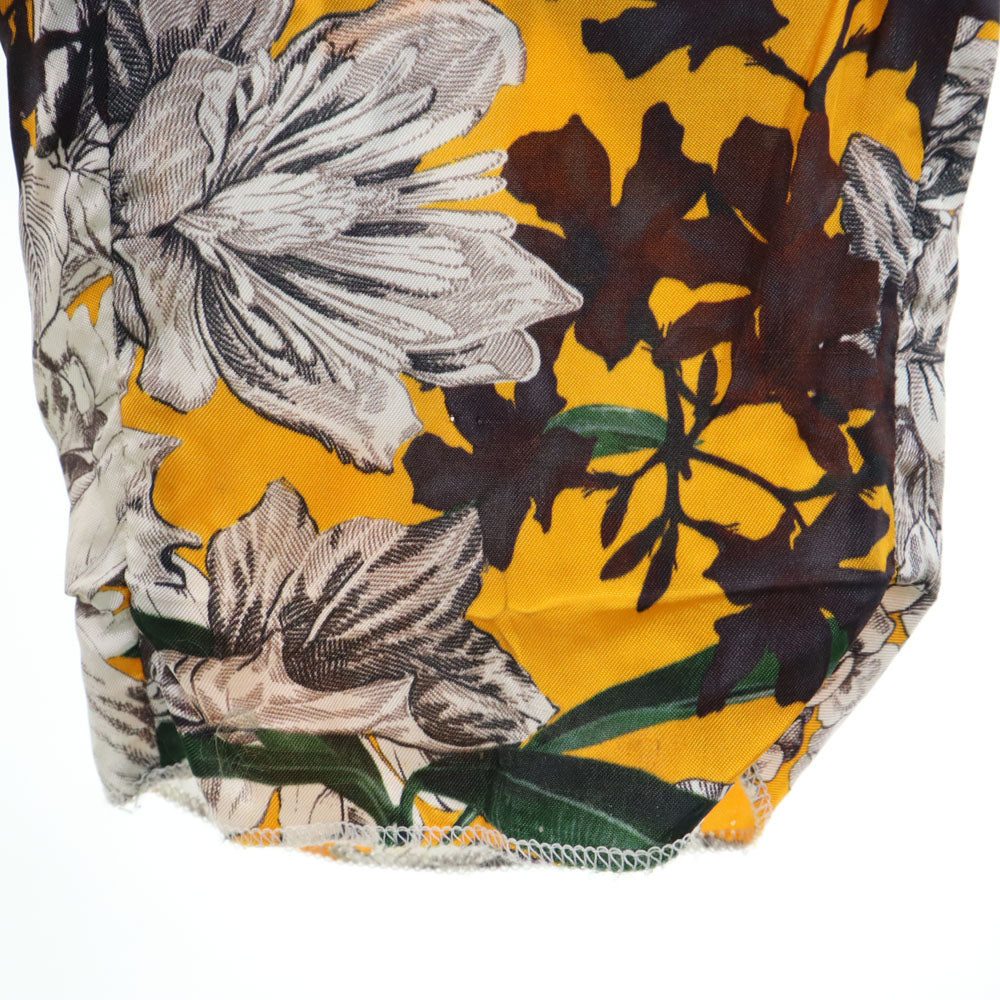 MSGM エムエスジーエム イタリア製 花柄 ロングパンツ 38 オレンジ系 ボタニカル レディース