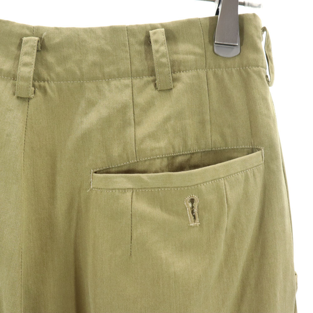 Y's ワイズ 80s 日本製 ヴィンテージ テーパードパンツ カーキ系 レディース