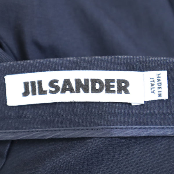 ジルサンダー イタリア製 スラックスパンツ 34 ネイビー JIL SANDER レディース