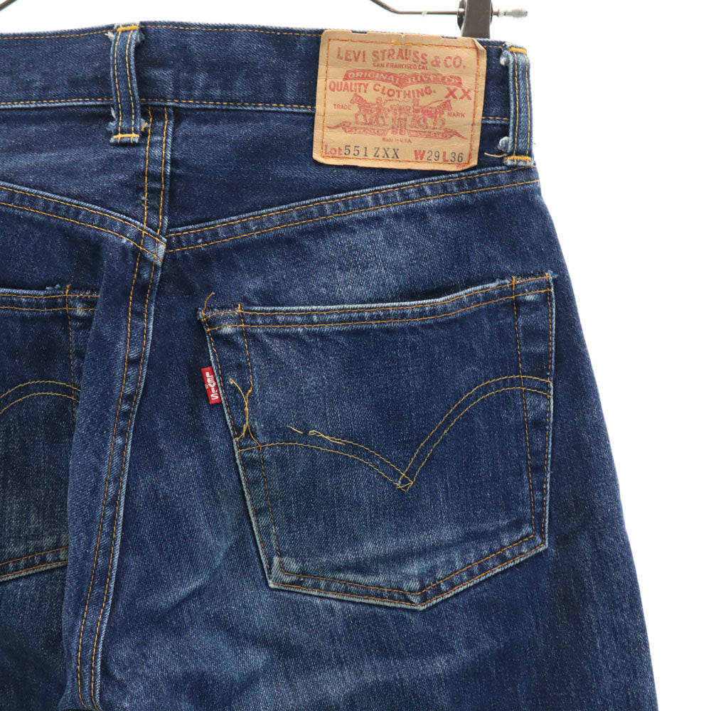 Levi's リーバイス 90s 551ZXX USA製 ボタン裏555 BIG E バレンシア ストレートデニムパンツ w29 ビッグE 赤耳 裏リベット メンズ