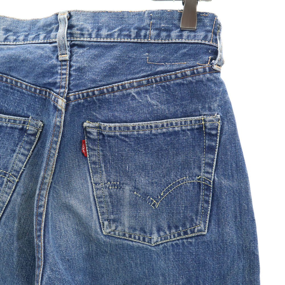 Levi's リーバイス 60s 501XX ボタンフライ3つ Vステッチ ボタン裏2 ヴィンテージ ギャラ無し 不均等V ストレートデニムパンツ ビッグE 赤耳 ボタンフライ メンズ