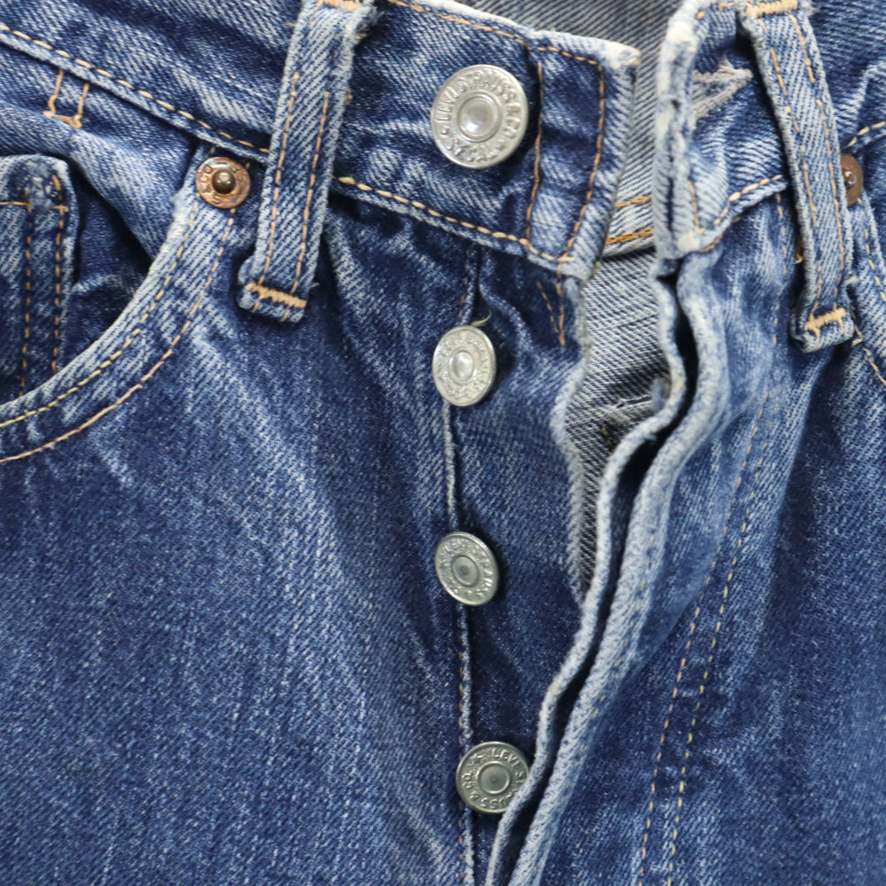 Levi's リーバイス 60s 501XX ボタンフライ3つ Vステッチ ボタン裏2 ヴィンテージ ギャラ無し 不均等V ストレートデニムパンツ ビッグE 赤耳 ボタンフライ メンズ
