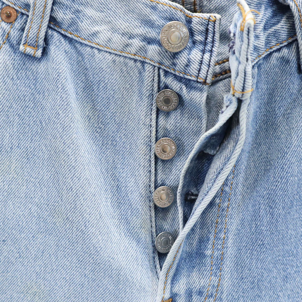 Levi's リーバイス 90s 17501-0115 USA製 カットオフ テーパードデニムパンツ 11 ボタンフライ レディース