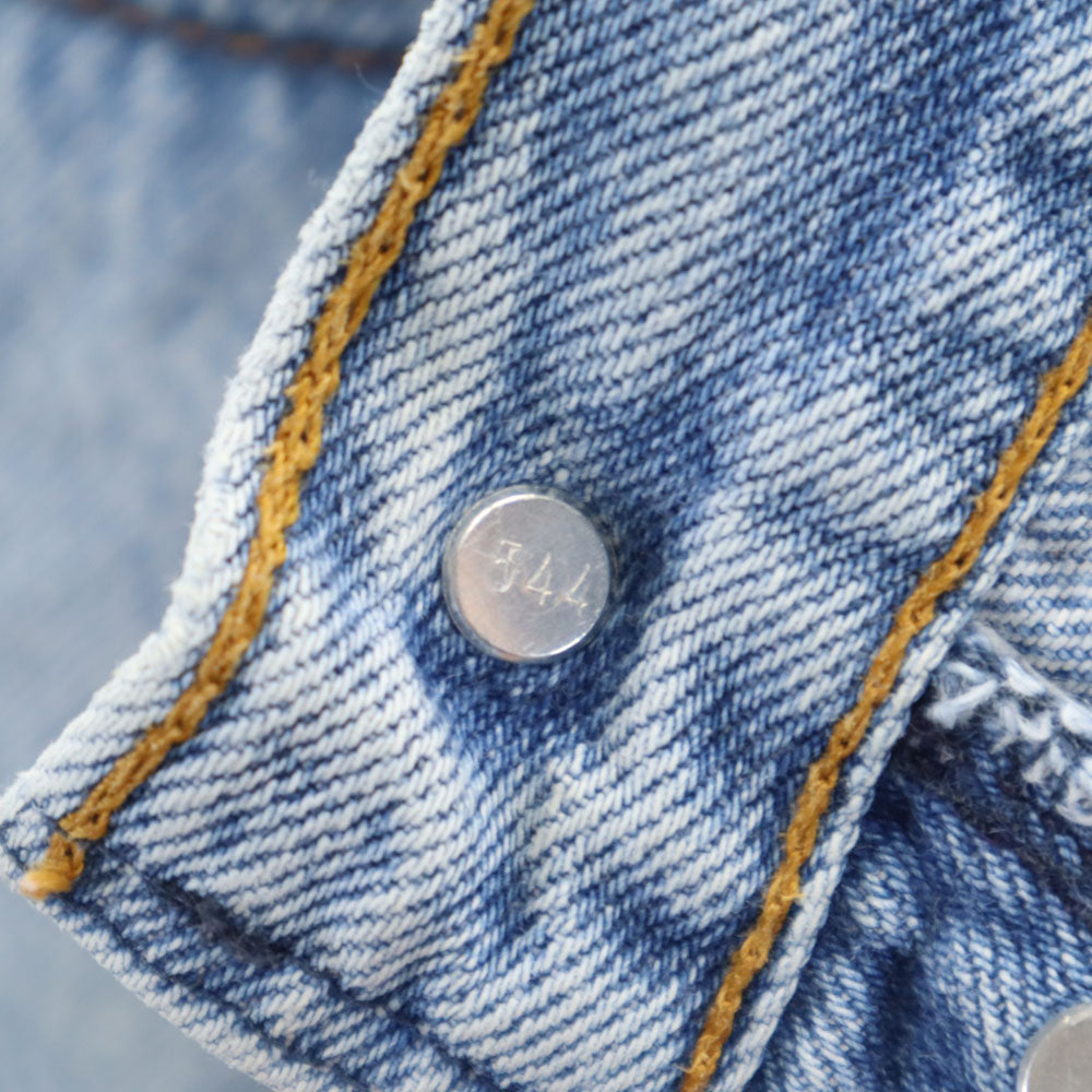 Levi's リーバイス 90s 17501-0115 USA製 カットオフ テーパードデニムパンツ 11 ボタンフライ レディース