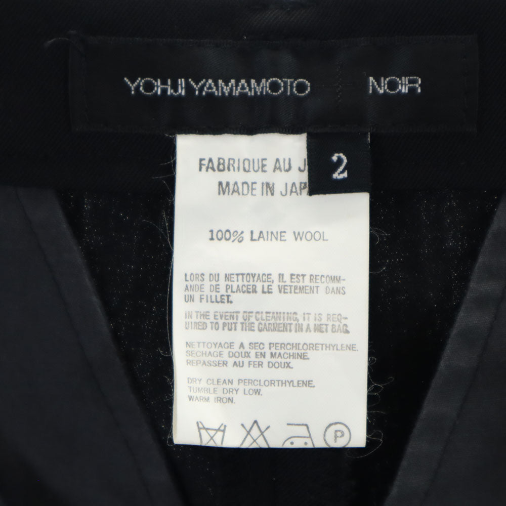 Yohji Yamamoto ヨウジヤマモト プリュスノアール 日本製 ウールパンツ 2 ブラック #NAME? レディース